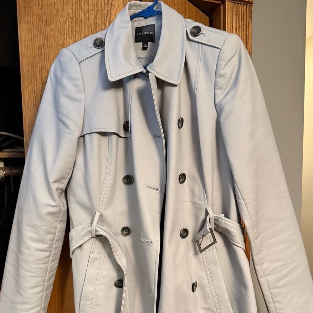 The Limited brand gray belted coat